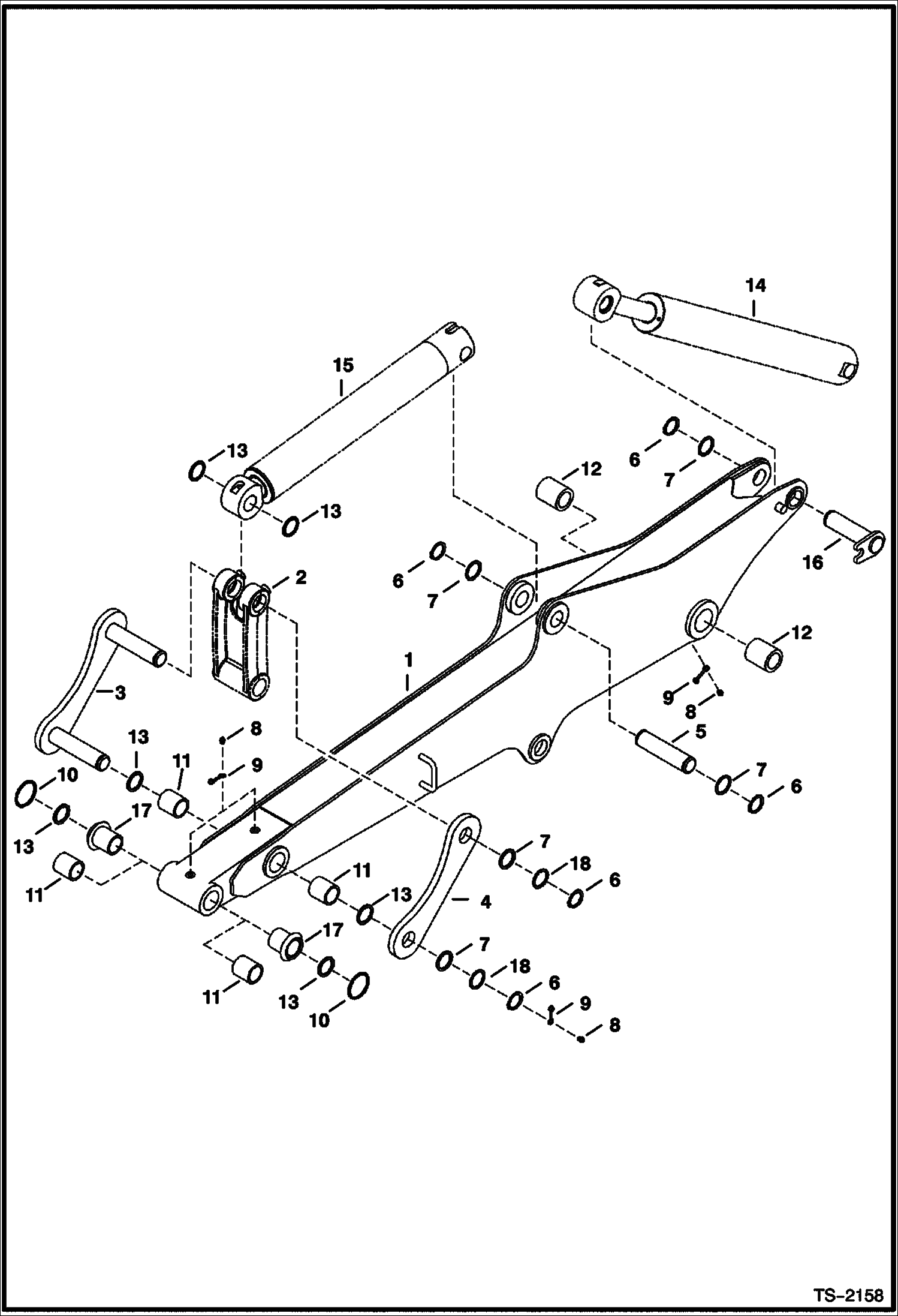 Схема запчастей Bobcat 337 - ARM WORK EQUIPMENT