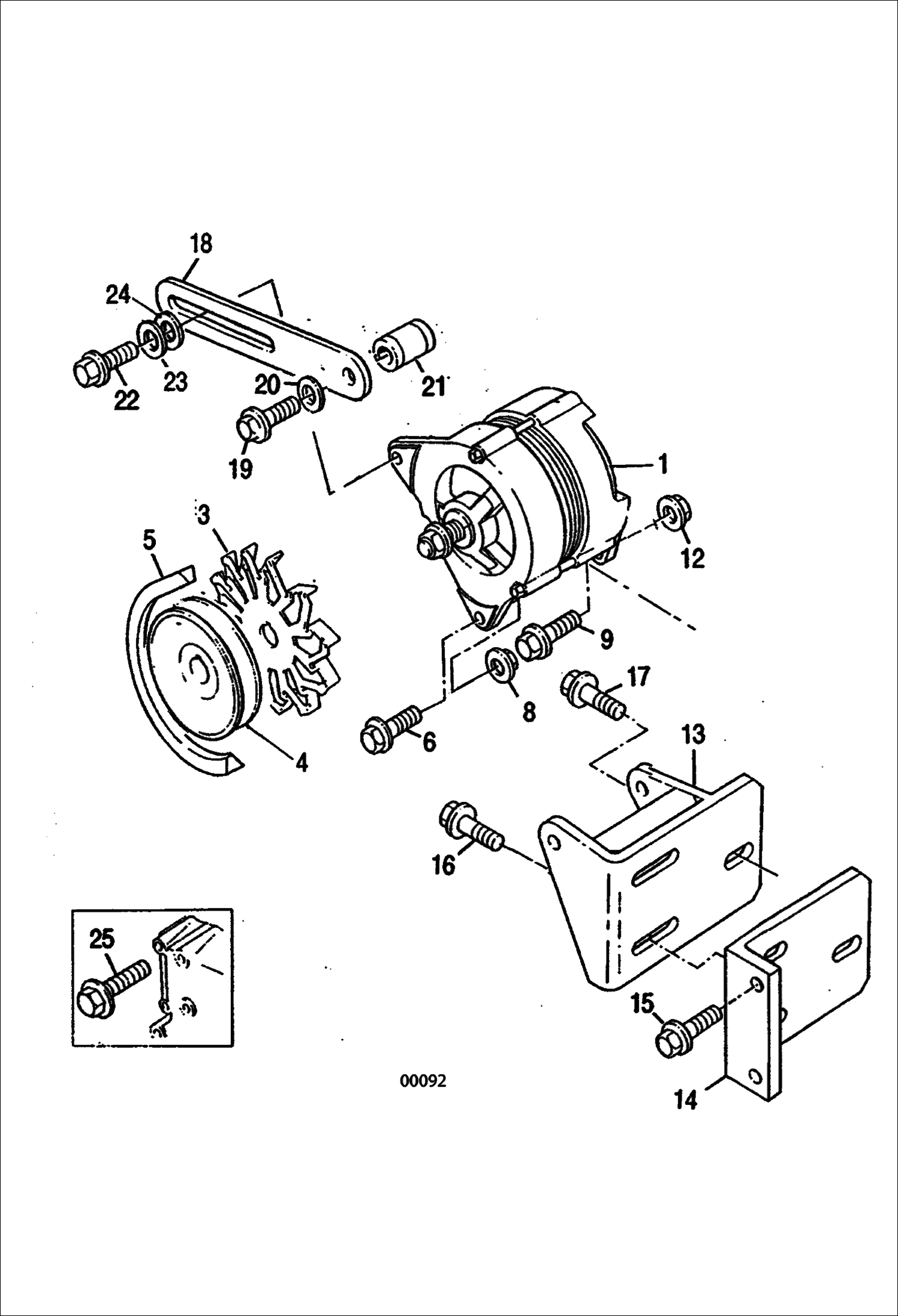 Схема запчастей Bobcat V518 - ALTERNATOR 367013509 AND BELOW 367312505 AND BELOW POWER UNIT