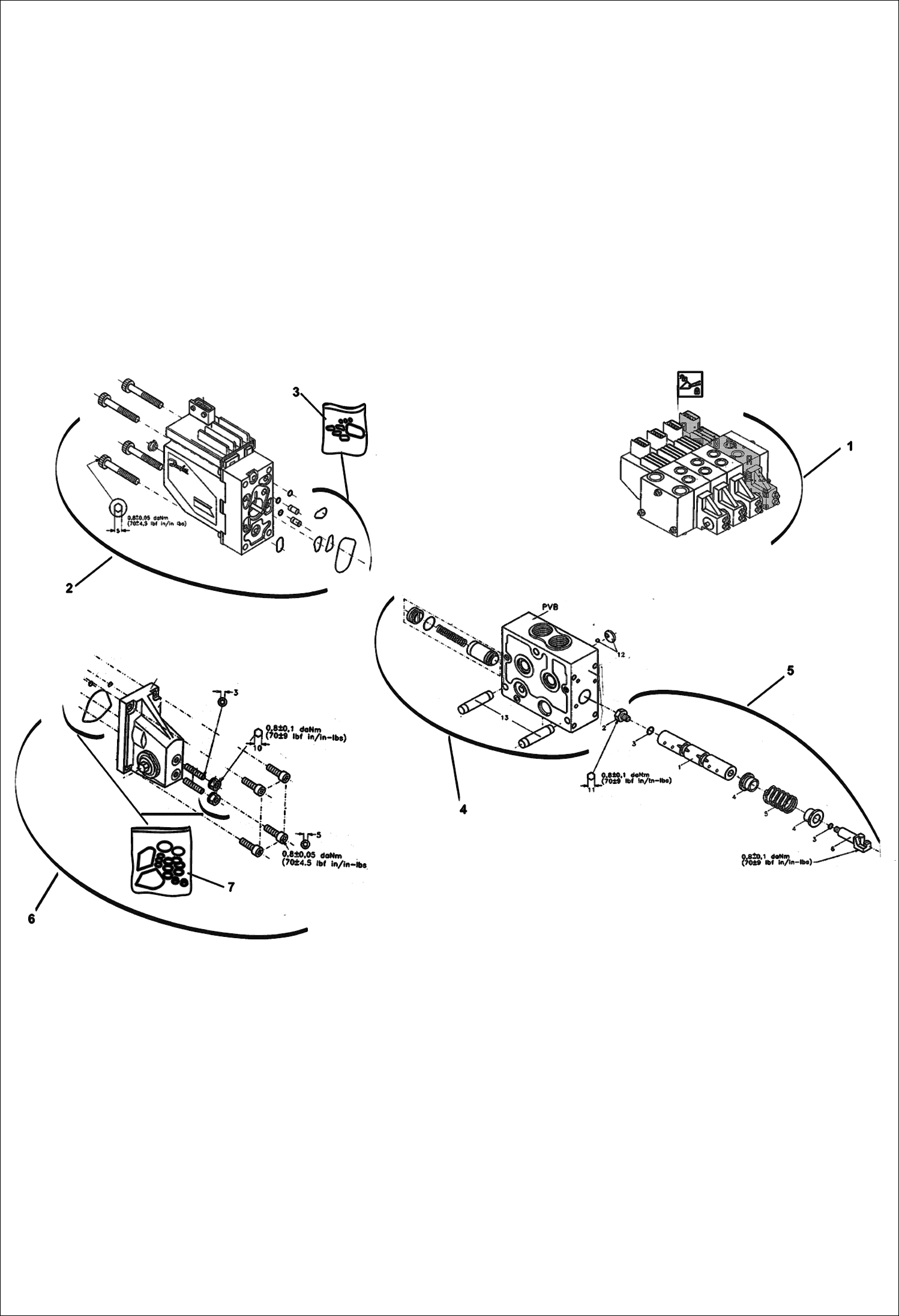 Схема запчастей Bobcat V518 - CONTROL VALVE: ATTACHMENT ELEMENT 367011001 -12001 HYDROSTATIC/HYDRAULIC