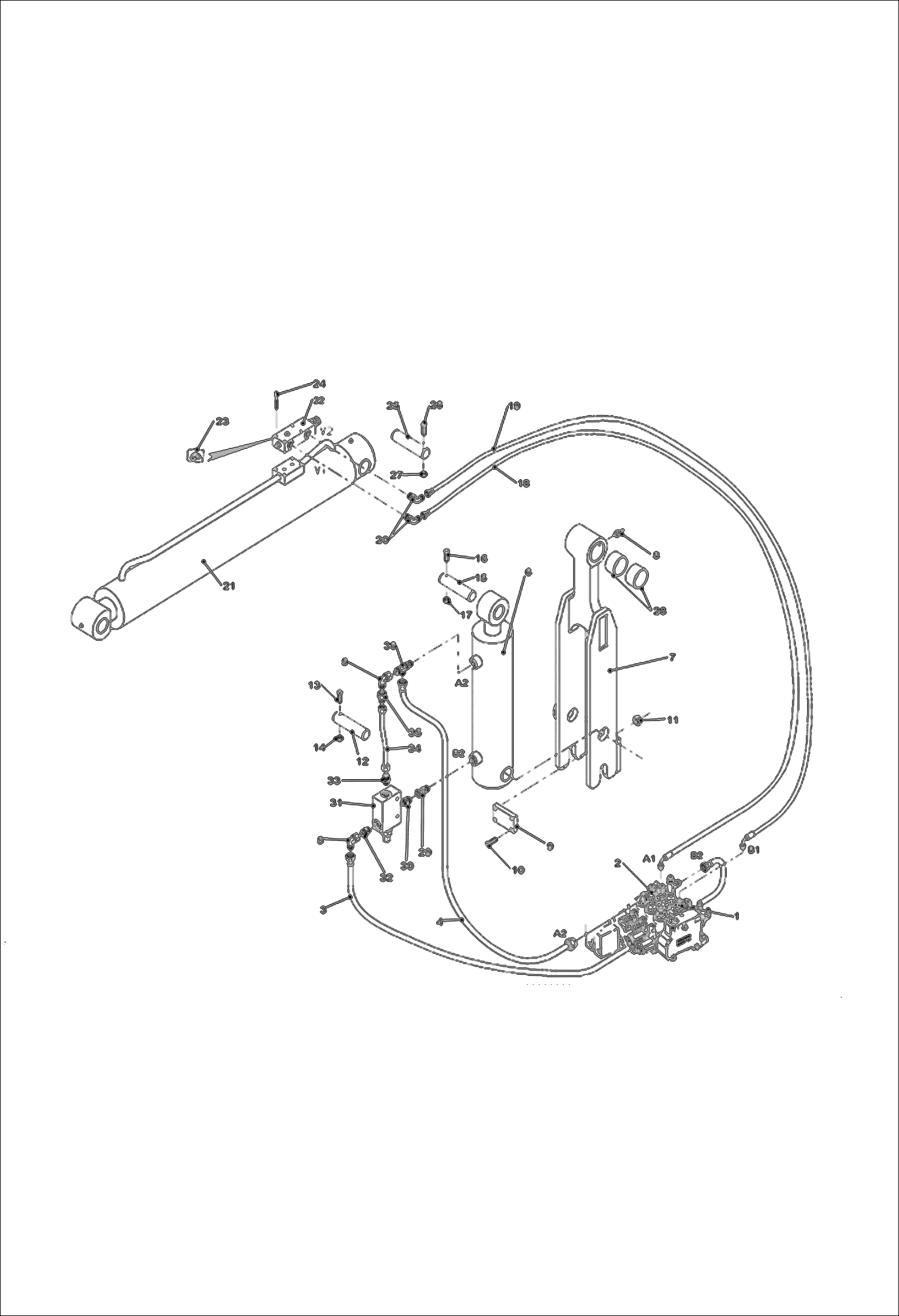 Схема запчастей Bobcat V623 - ARM HYDRAULIC SUPPLY 3671 12501 & Abv, 3672 12501 & Abv. 3674 11001 & Abv, 3675 11001 & Abv. WORK EQUIPMENT