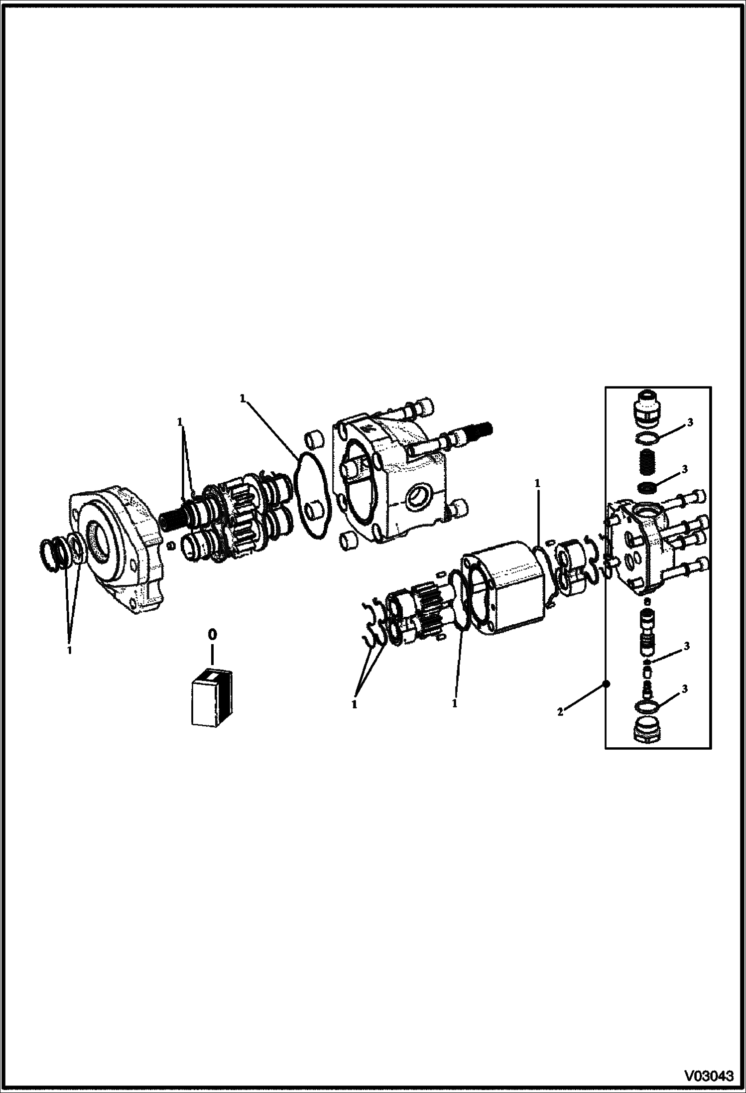 Схема запчастей Bobcat V518 - HYDRAULIC PUMP 367013017-13029 367312019-12022 HYDROSTATIC/HYDRAULIC