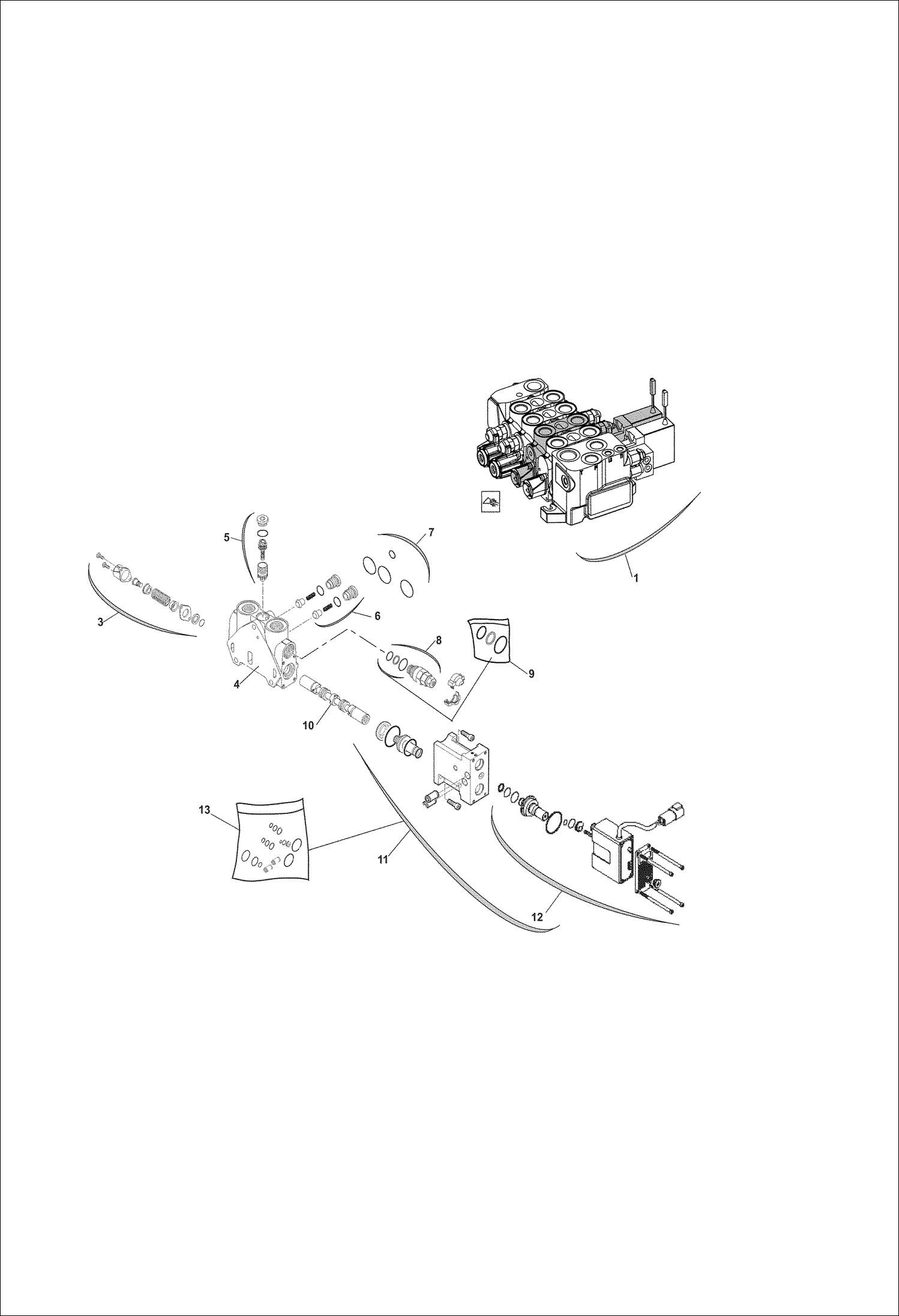 Схема запчастей Bobcat V518 - DISTRIBUTOR - TELESCOPIC ELEMENT 367012501 AND ABOVE 367311001 AND ABOVE HYDROSTATIC/HYDRAULIC