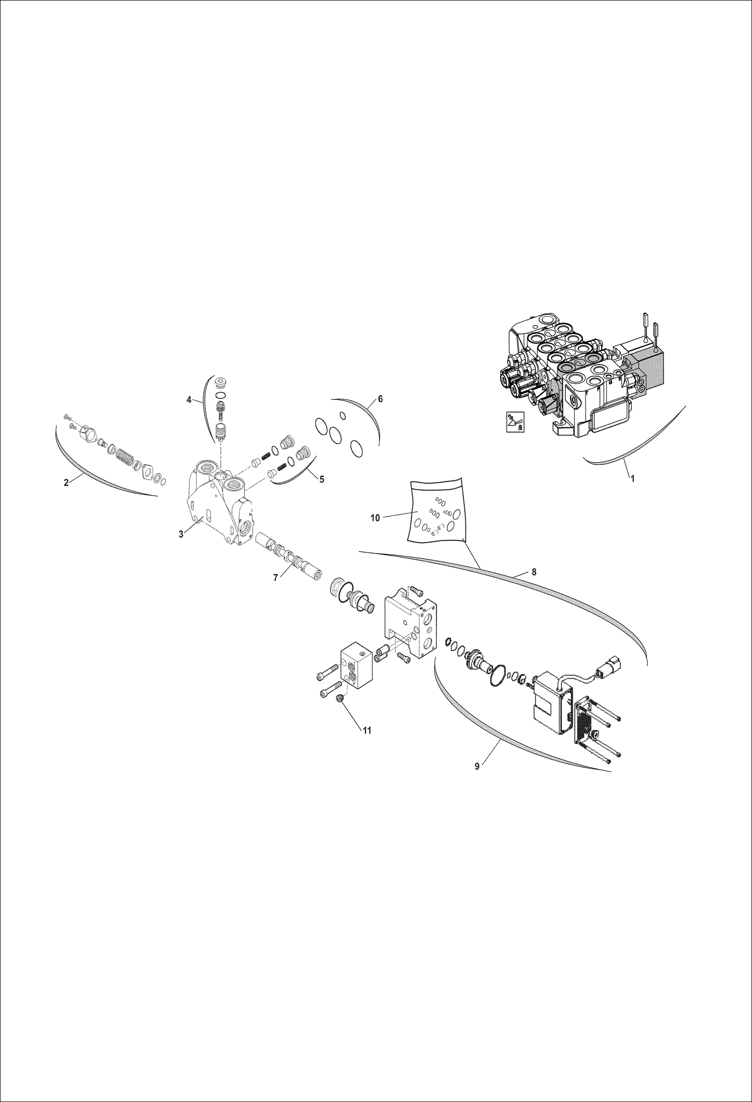 Схема запчастей Bobcat V518 - DISTRIBUTOR: EQUIPMENT ELEMENT 367012501 AND ABOVE 367311001 AND ABOVE HYDROSTATIC/HYDRAULIC