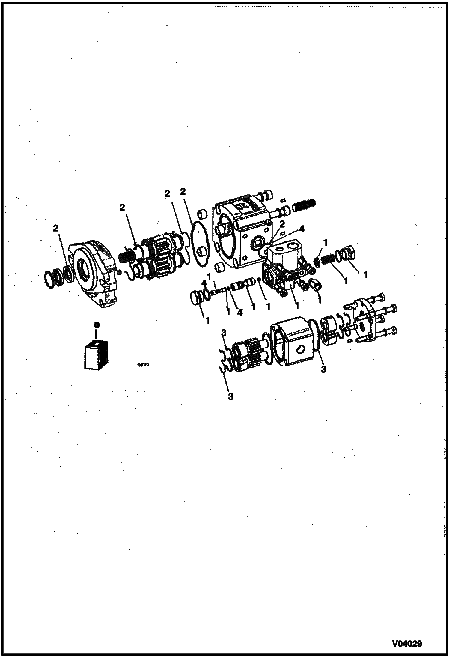 Схема запчастей Bobcat V518 - HYDRAULIC PUMP - DETAILS 367013501 AND ABOVE 367312501 AND ABOVE HYDROSTATIC/HYDRAULIC