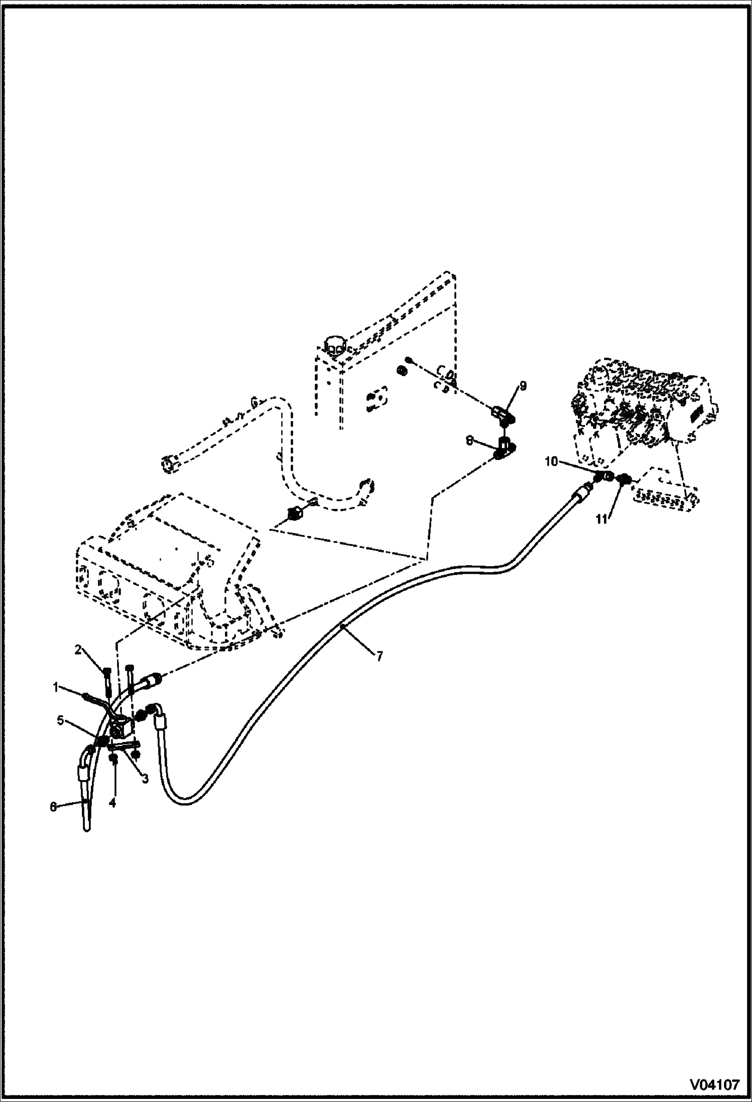 Схема запчастей Bobcat V518 - EXHAUST - LIFTER ARM CIRCUIT 367013501 & Abv., 367312501 & Abv 367611001 & Abv., 367711001 & Abv. HYDROSTATIC/HYDRAULIC