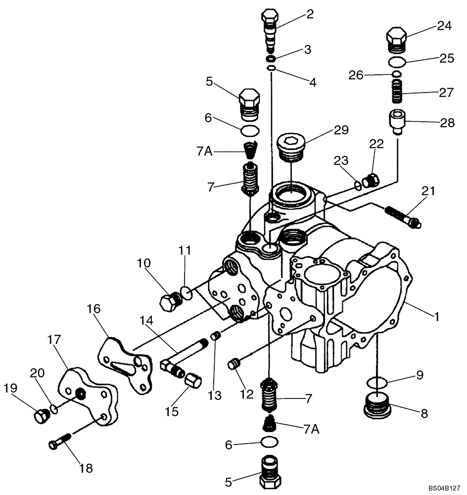 Схема запчастей Case 410 - (06-27) - PUMP, TANDEM - REAR (06) - POWER TRAIN