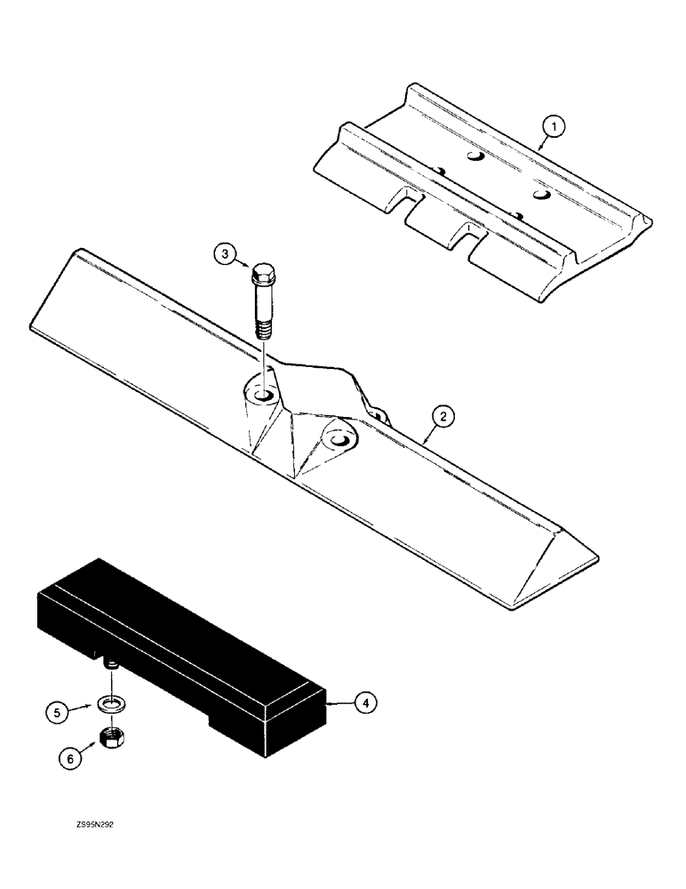 Схема запчастей Case 1150E - (5-30) - TRACK SHOES, DOUBLE GROUSER - CLOSED (LOADER), SINGLE GROUSER - SELF CLEANING (LGP DOZER), & PADS (11) - TRACKS/STEERING