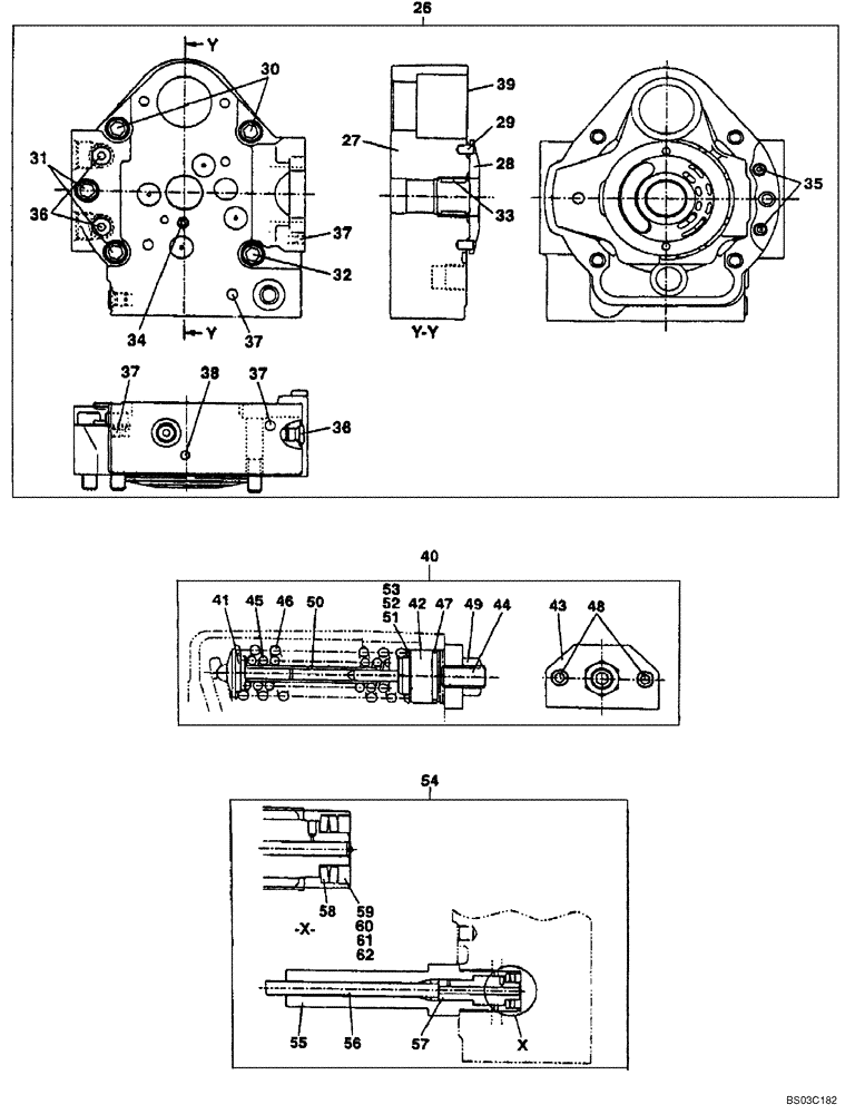 Схема запчастей Case CX75SR - (08-78) - PUMP ASSY, HYDRAULIC - REGULATOR (08) - HYDRAULICS