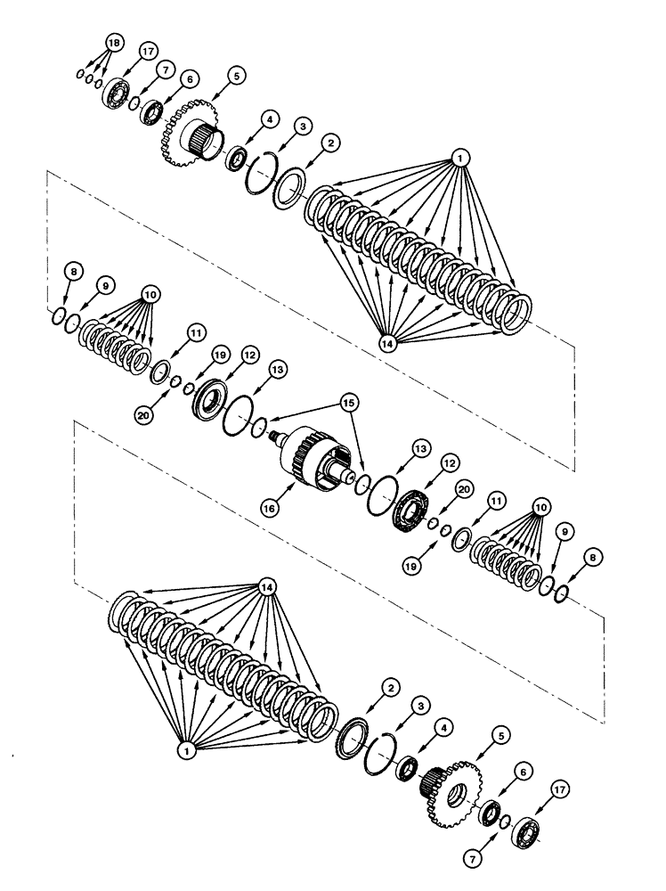 Схема запчастей Case 885 - (06.12[00]) - TRANSMISSION - 5TH SPEED AXLE (06) - POWER TRAIN