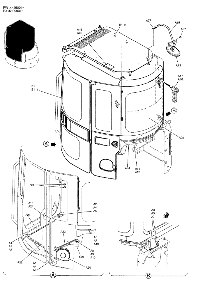 Схема запчастей Case CX36B - (05-012) - CAB INSTAL (COOLER) OPTIONAL PARTS