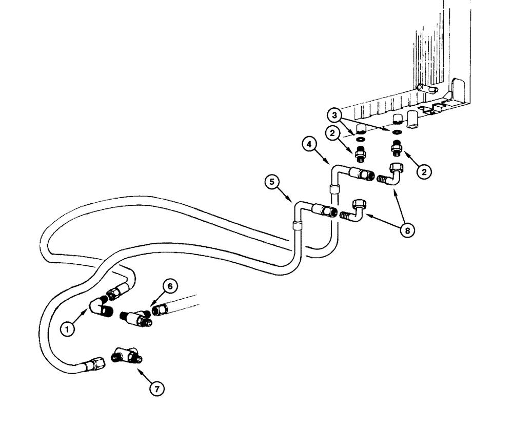 Схема запчастей Case 845 - (06.21[00]) - TRANSMISSION - OIL COOLING (06) - POWER TRAIN