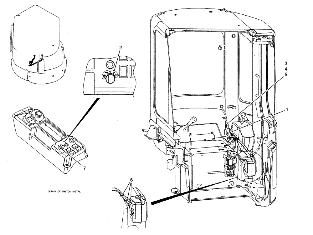 Схема запчастей Case CX27B PV13 - (01-076) - HARNESS ASSY, CAB (05) - SUPERSTRUCTURE