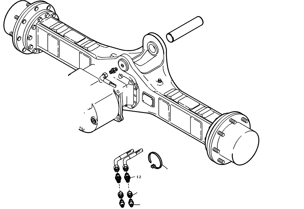 Схема запчастей Case 321E - (02.210[2988819000]) - REAR AXLE FAST GEAR SELF-LOCKING (27) - REAR AXLE SYSTEM