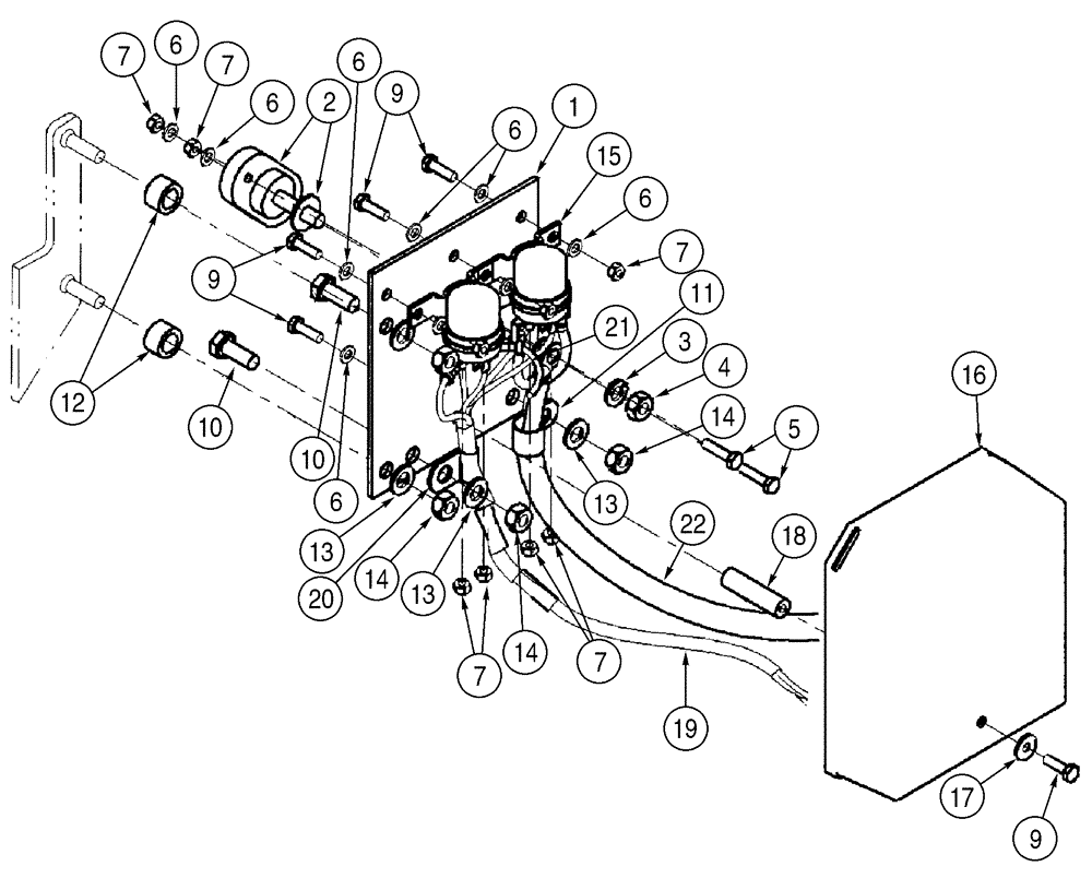 Схема запчастей Case 621D - (04-17) - HARNESS, REAR - RELAY PANEL (04) - ELECTRICAL SYSTEMS