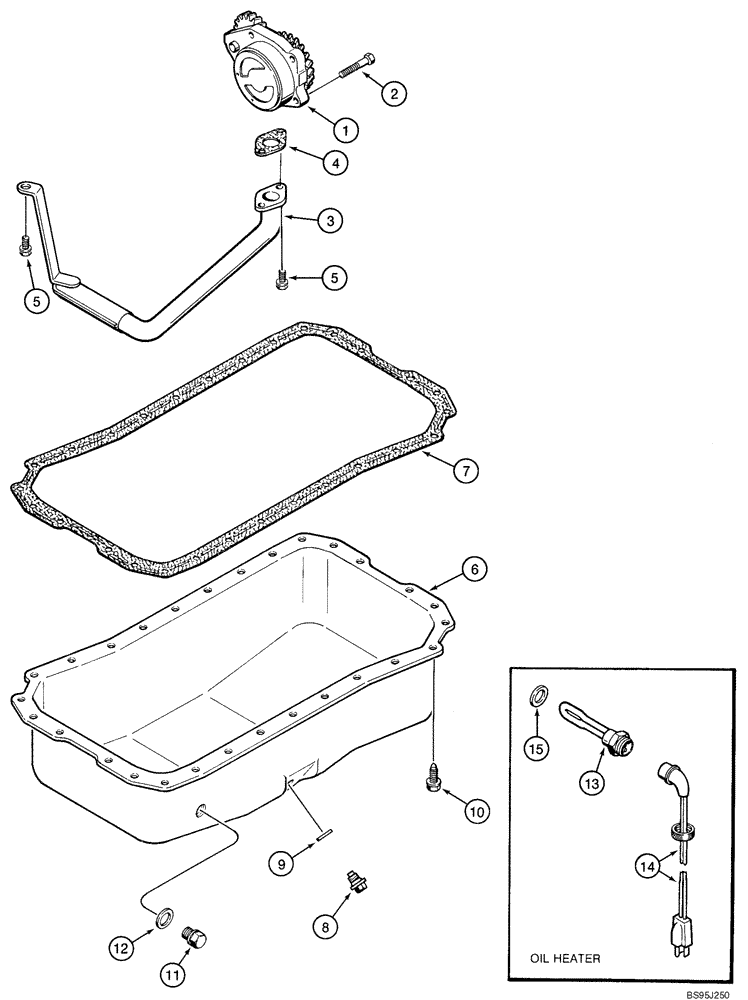 Схема запчастей Case 686G - (2-40) - OIL PUMP AND OIL PAN, 4T-390 EMISSIONS CERTIFIED ENGINE (02) - ENGINE