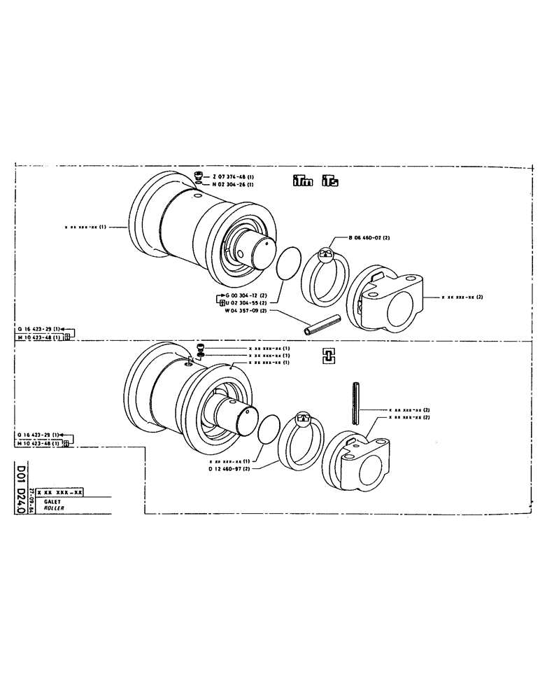 Схема запчастей Case 160CL - (091) - ROLLER (04) - UNDERCARRIAGE