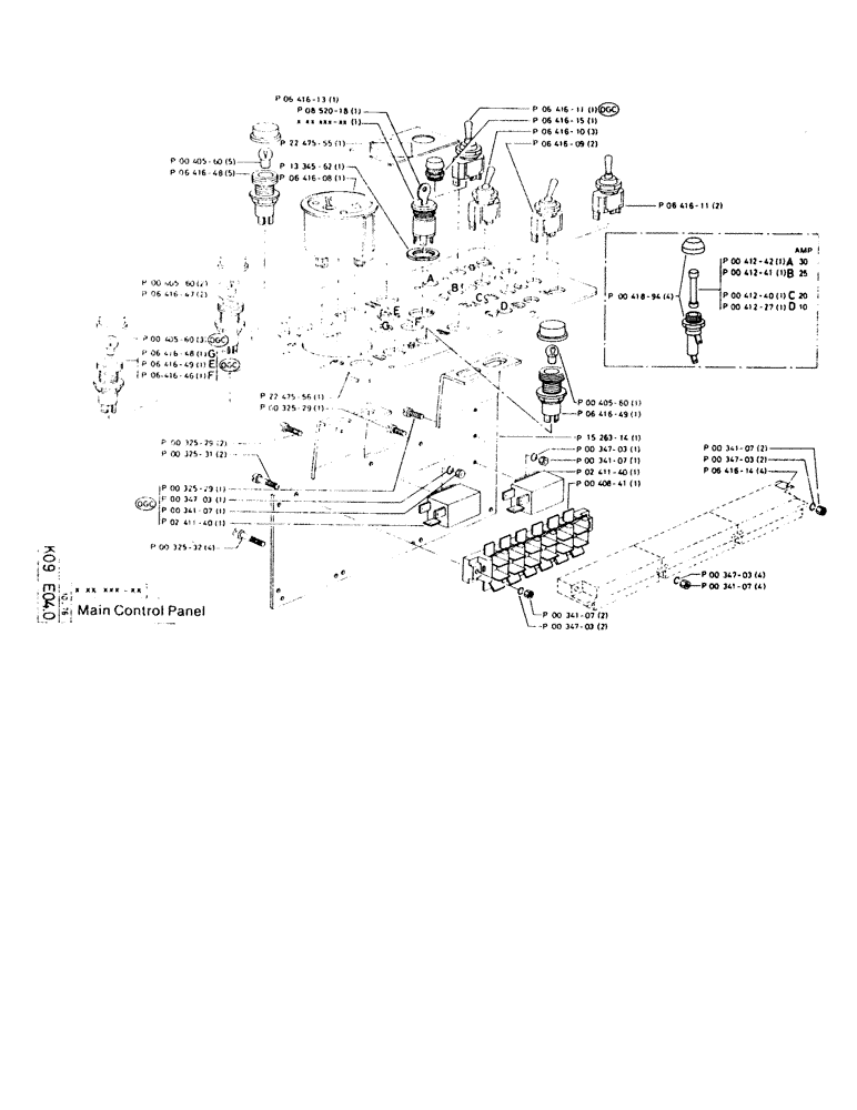 Схема запчастей Case 220CKS - (77) - MAIN CONTROL PANEL (06) - ELECTRICAL SYSTEMS