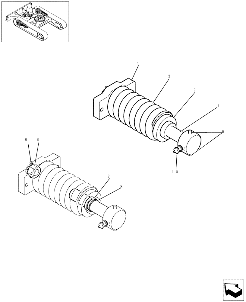 Схема запчастей Case CX31B - (360-01[1]) - IDLER ADJUSTER - IDLER REGULATION (48) - TRACKS & TRACK SUSPENSION