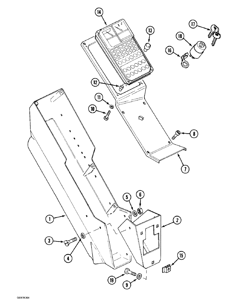 Схема запчастей Case 888 - (4-32) - INSTRUMENT PANEL, P.I.N. 15640 AND AFTER, P.I.N. 106813 AND AFTER (04) - ELECTRICAL SYSTEMS