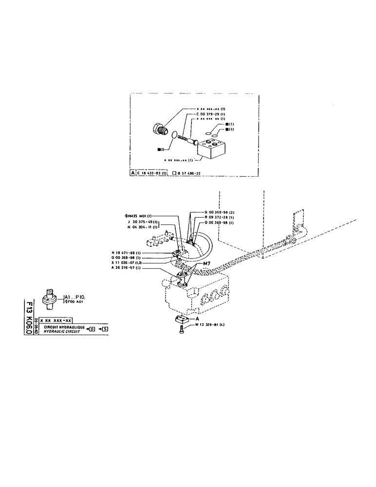 Схема запчастей Case 220 - (133) - HYDRAULIC CIRCUIT (07) - HYDRAULIC SYSTEM