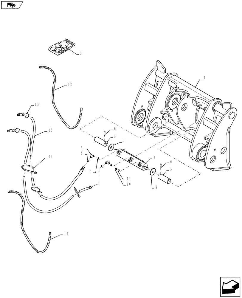 Схема запчастей Case 721F - (82.100.AH) - COUPLER, HYDRAULIC, Z-BAR, CNH (82) - FRONT LOADER & BUCKET