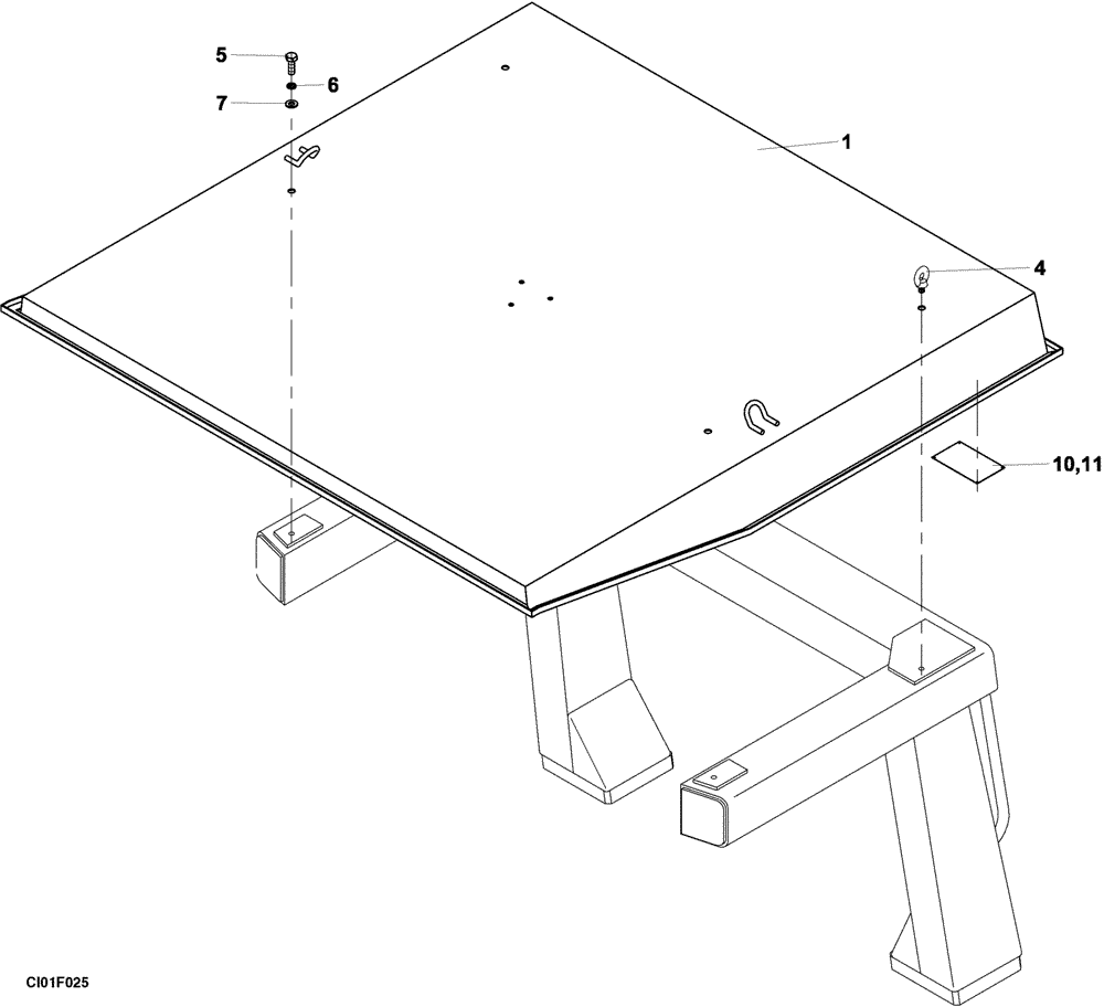 Схема запчастей Case SV216 - (12-022-02[01]) - CANOPY - IF USED (09) - CHASSIS/ATTACHMENTS