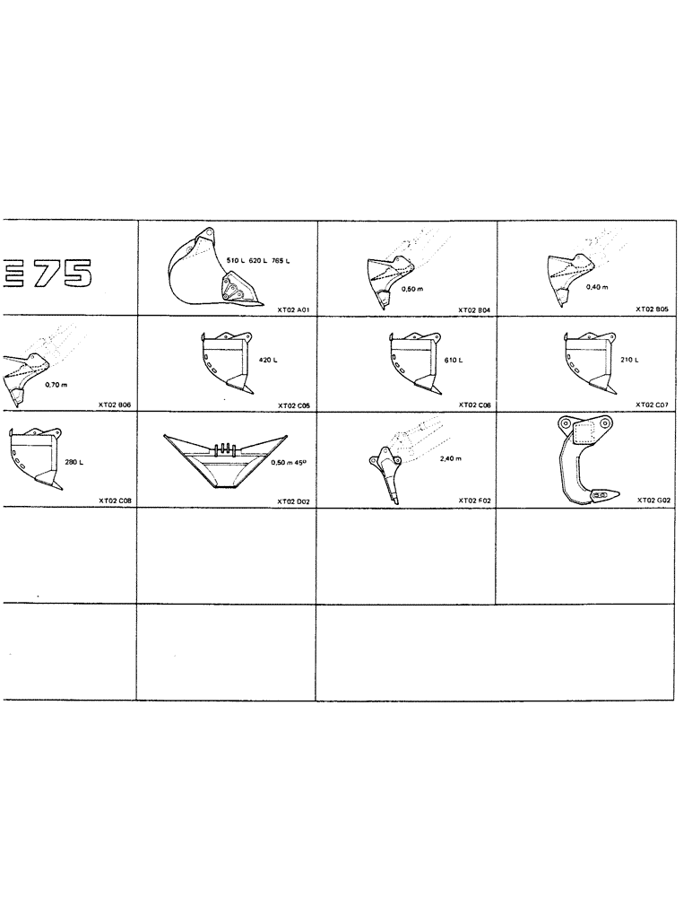 Схема запчастей Case 75P - (0-24) - E75 (00) - PICTORIAL INDEX