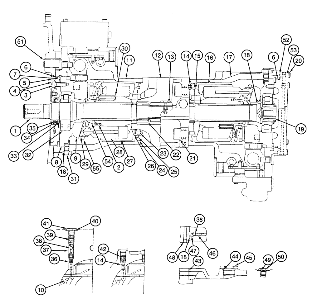 Схема запчастей Case 9040 - (8-14) - 153393A1 EQUIPMENT PUMP, PUMP DRIVE (08) - HYDRAULICS