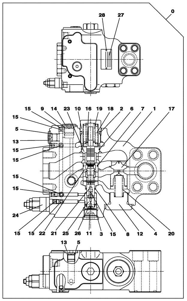 Схема запчастей Case CX300C - (08-401-00[01]) - SAFETY VALVE - DIPPER CYLINDER (08) - HYDRAULICS