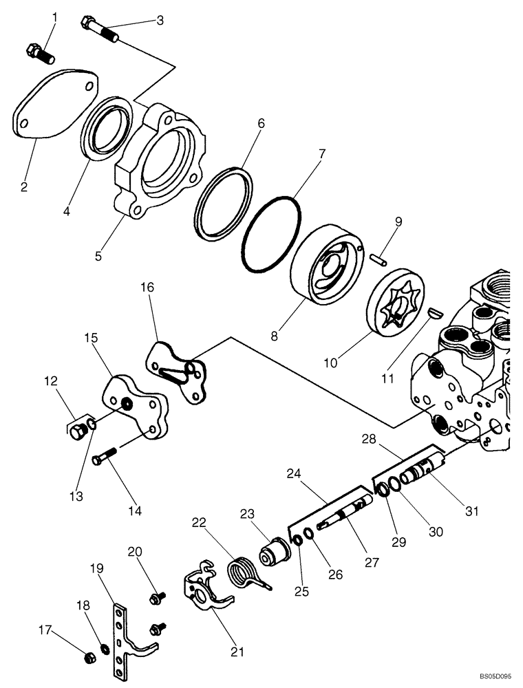 Схема запчастей Case 465 - (06-12) - TANDEM PUMP (SPLIT PUMP CONFIGURATION) (06) - POWER TRAIN