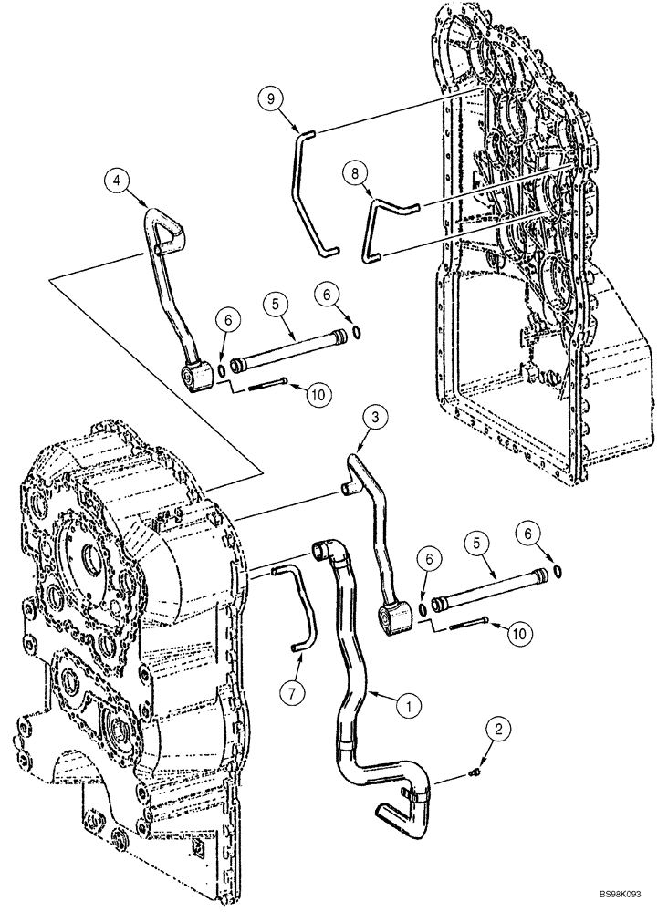 Схема запчастей Case 821C - (06-06) - TRANSMISSION ASSY - HOUSING TUBES (06) - POWER TRAIN