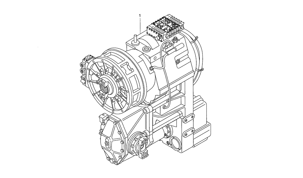 Схема запчастей Case 340 - (18A00000059[001]) - AUTOMATIC TRANSMISSION (21) - TRANSMISSION