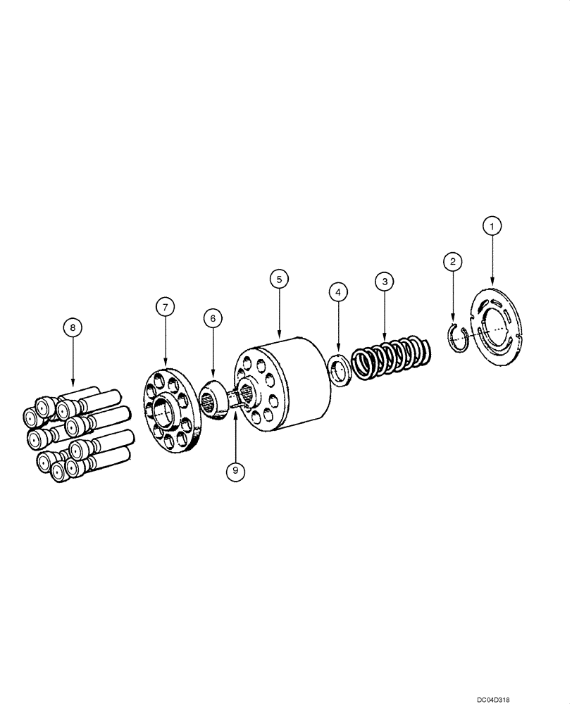 Схема запчастей Case 865 - (08.04[00]) - MAIN HYDRAULIC PUMP - RELIEF VALVE (08) - HYDRAULICS