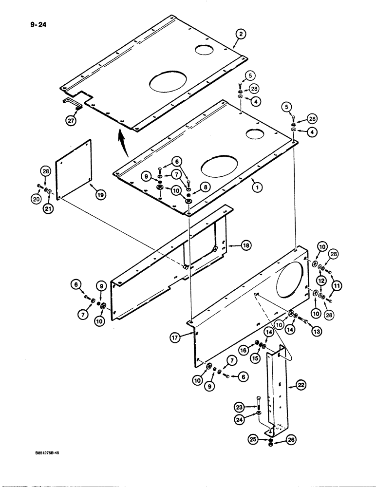 Схема запчастей Case W30 - (9-24) - HOOD AND SUPPORT (09) - CHASSIS/ATTACHMENTS