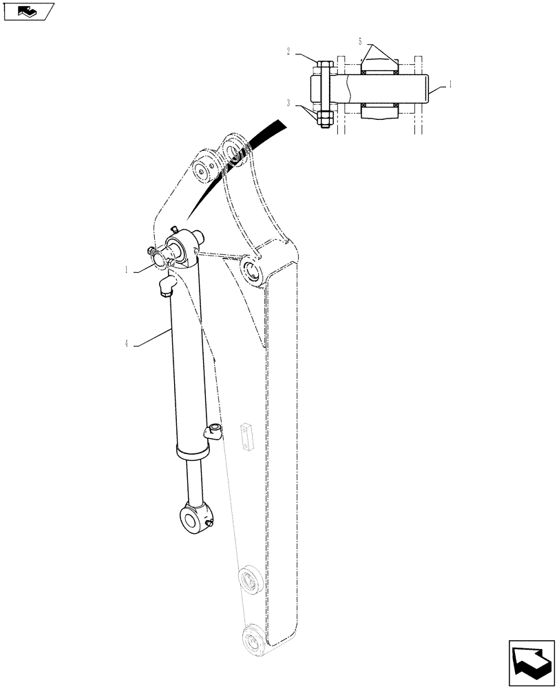 Схема запчастей Case CX27B ASN - (35.730.07) - CYLINDER INSTALL (BUCKET) (35) - HYDRAULIC SYSTEMS