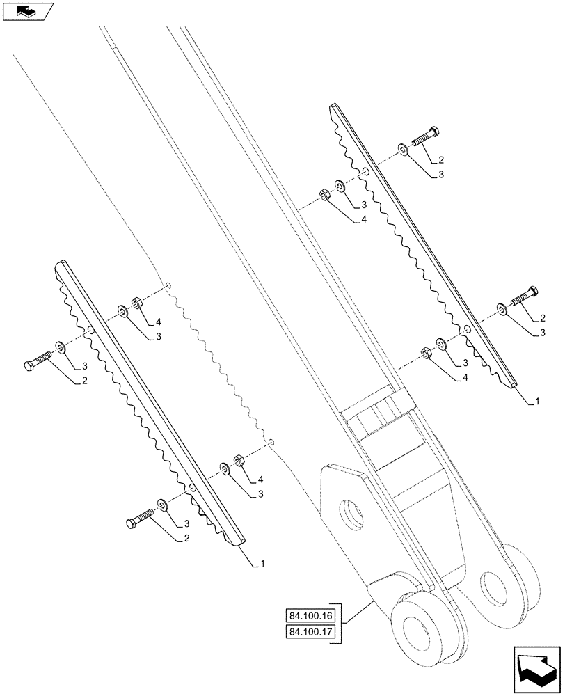 Схема запчастей Case 580SN WT - (35.737.05) - DIPPER - GRIP (35) - HYDRAULIC SYSTEMS