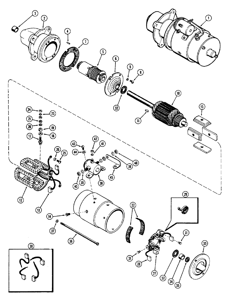 Схема запчастей Case 580B - (130) - A36584 STARTER, (159 & 188) SPARK IGNITION ENGINES (04) - ELECTRICAL SYSTEMS