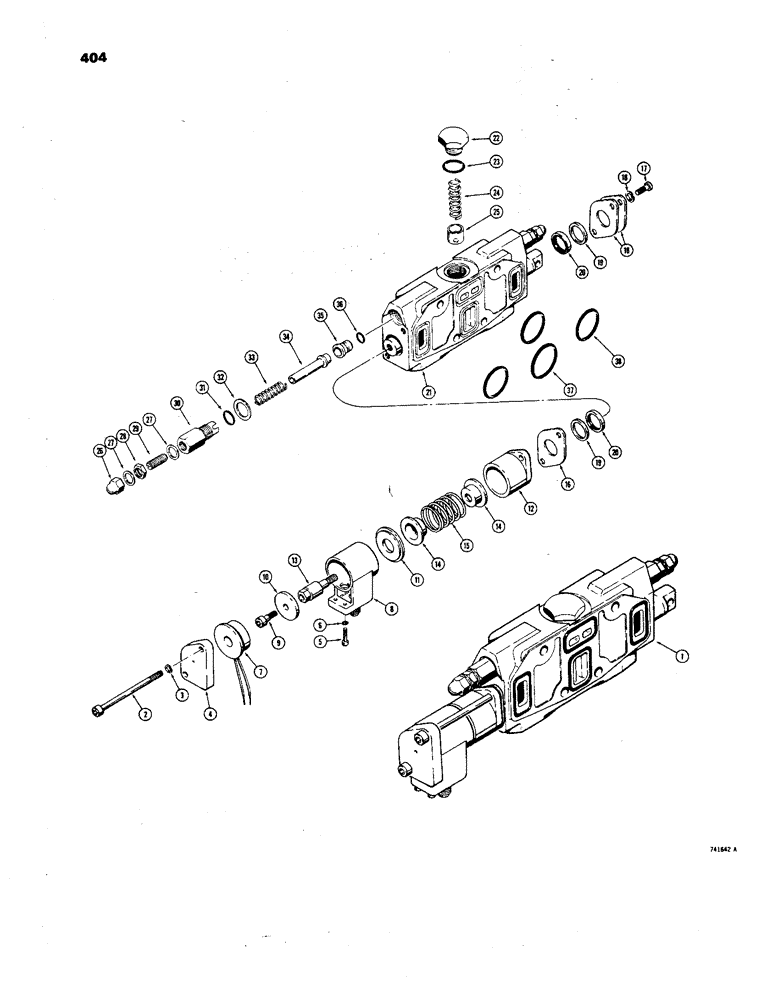 Схема запчастей Case 850 - (404) - D66223 BUCKET DUMP SECTION, (CS&S # WU1030-2) (07) - HYDRAULIC SYSTEM