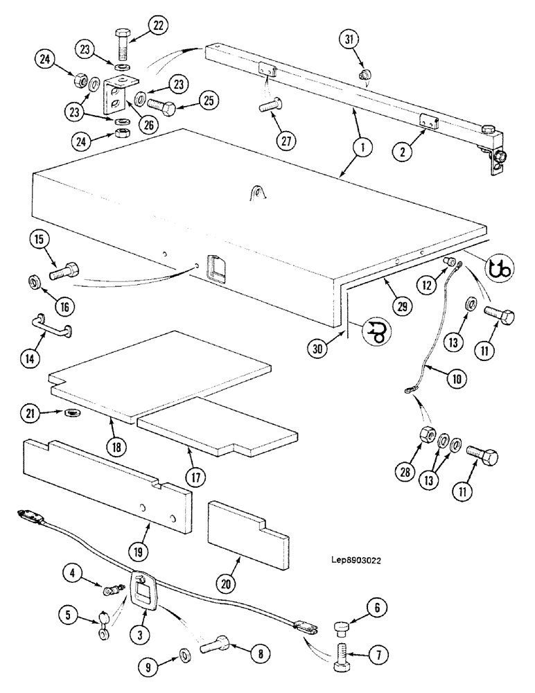 Схема запчастей Case 688C - (9B-08) - ENGINE UPPER COVER, (-11015) (05.1) - UPPERSTRUCTURE CHASSIS/ATTACHMENTS