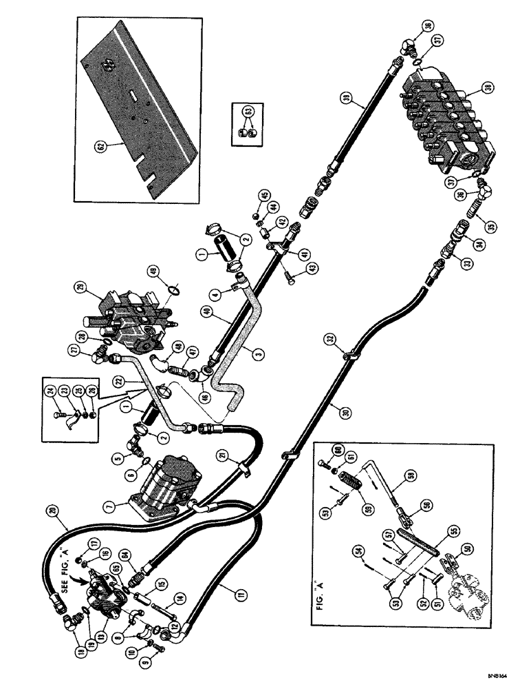 Схема запчастей Case 750 - (222) - BASIC BACKHOE HYDRAULICS (07) - HYDRAULIC SYSTEM