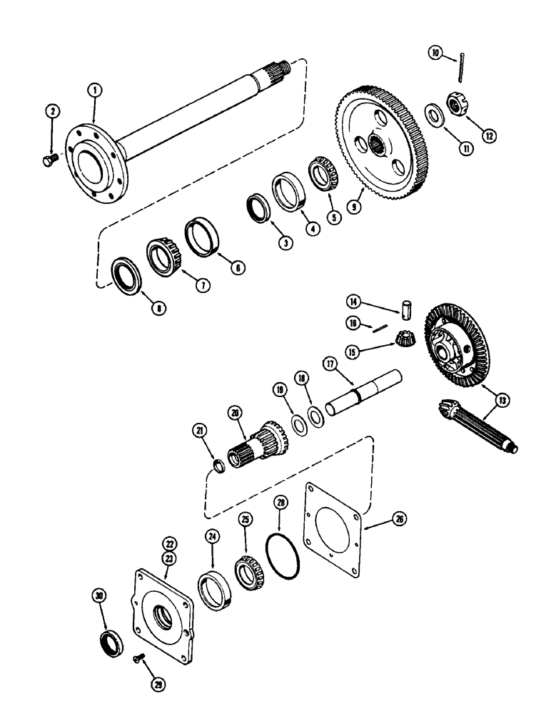 Схема запчастей Case 480CK - (100) - DIFFERENTIAL AND FINAL DRIVE 