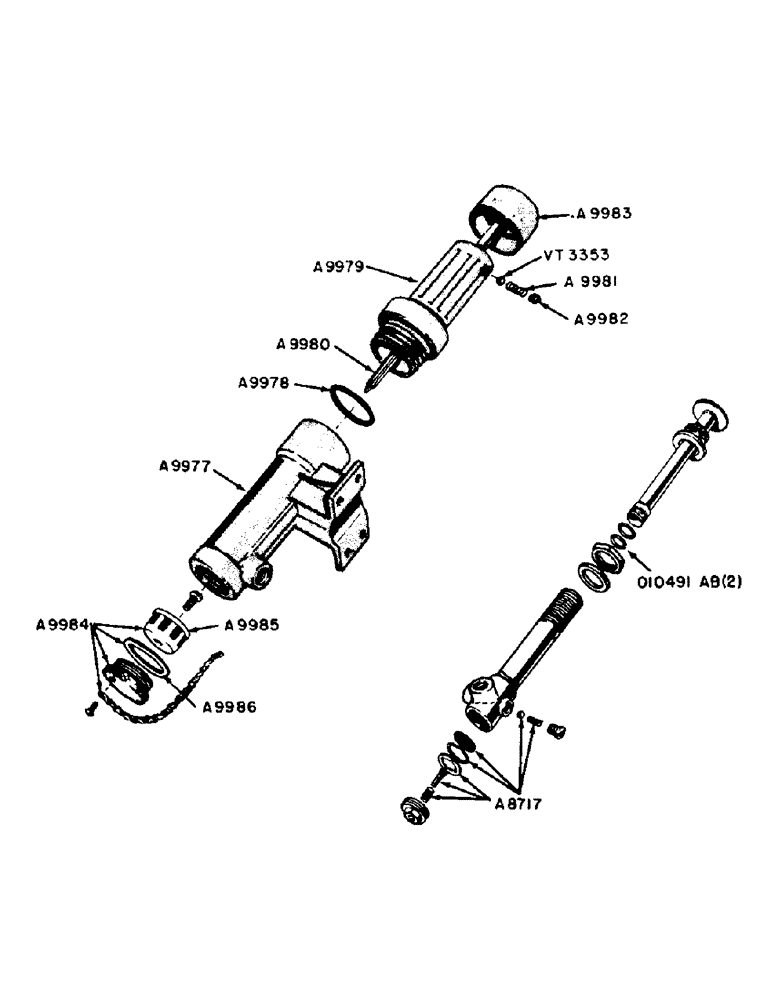 Схема запчастей Case 420 - (057) - POWRCEL DIESEL ENGINE, STARTING FLUID PRIMER PUMP AND DISPENSER (10) - ENGINE