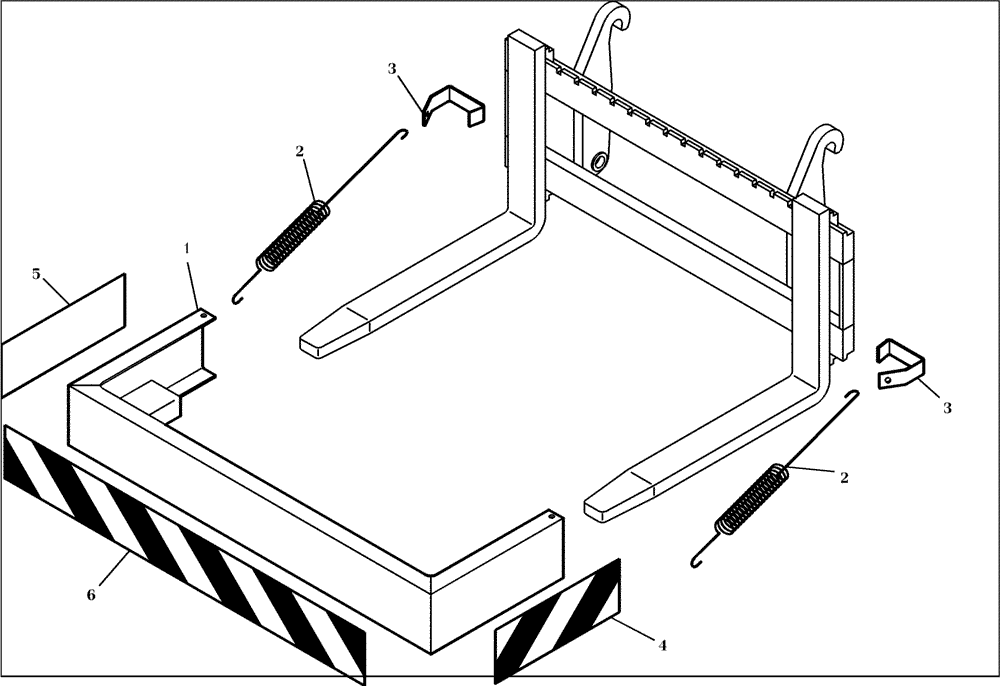 Схема запчастей Case 21D - (70.300[002]) - FORK CARRIAGE (OPTION) (S/N 561101-UP) No Description