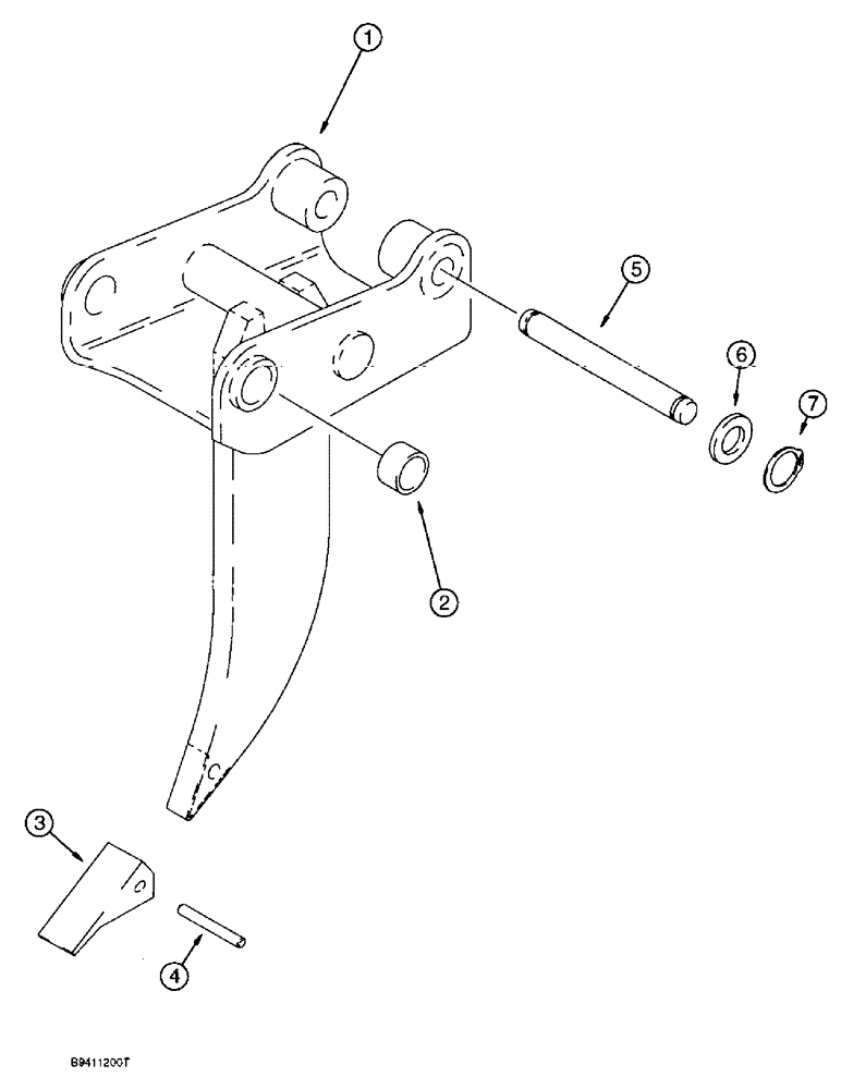 Схема запчастей Case 590L - (9-062) - FROST POINT ASSEMBLY (09) - CHASSIS/ATTACHMENTS