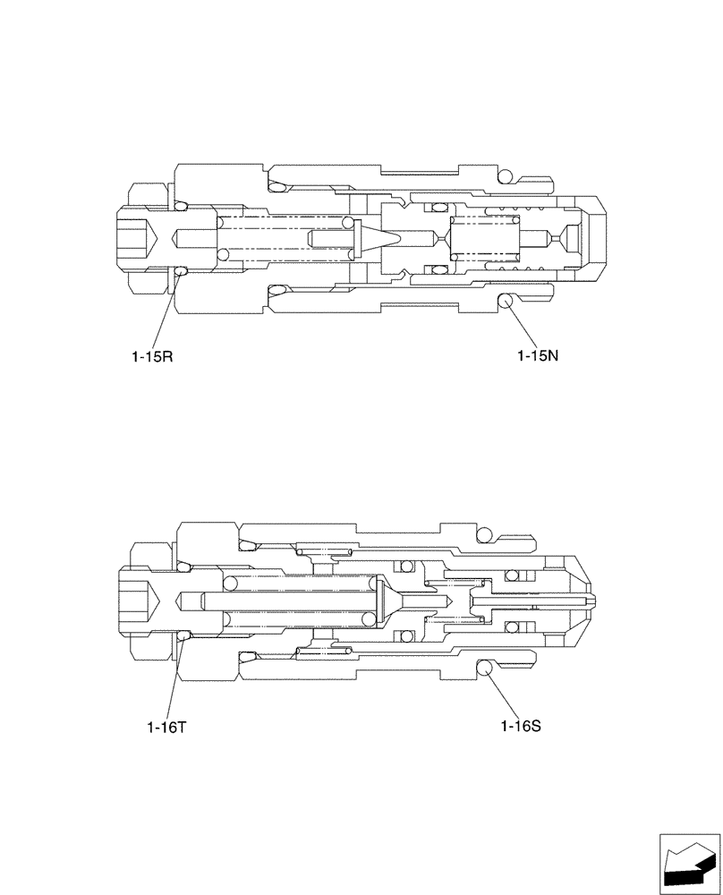 Схема запчастей Case CX50B - (01-023[13]) - VALVE INSTAL (35) - HYDRAULIC SYSTEMS