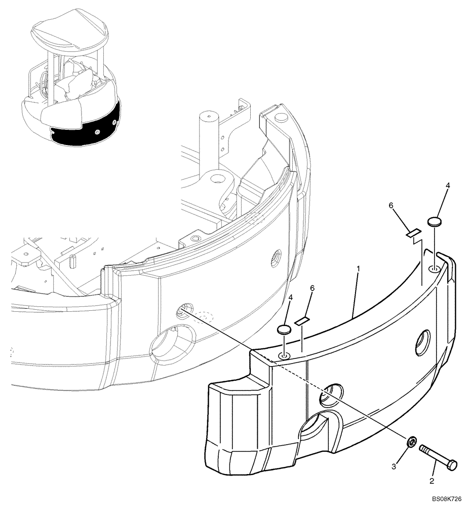 Схема запчастей Case CX27B BTW - (05-001) - COUNTERWEIGHT INSTAL (GAIN) (PM60C00023F2) (39) - FRAMES AND BALLASTING