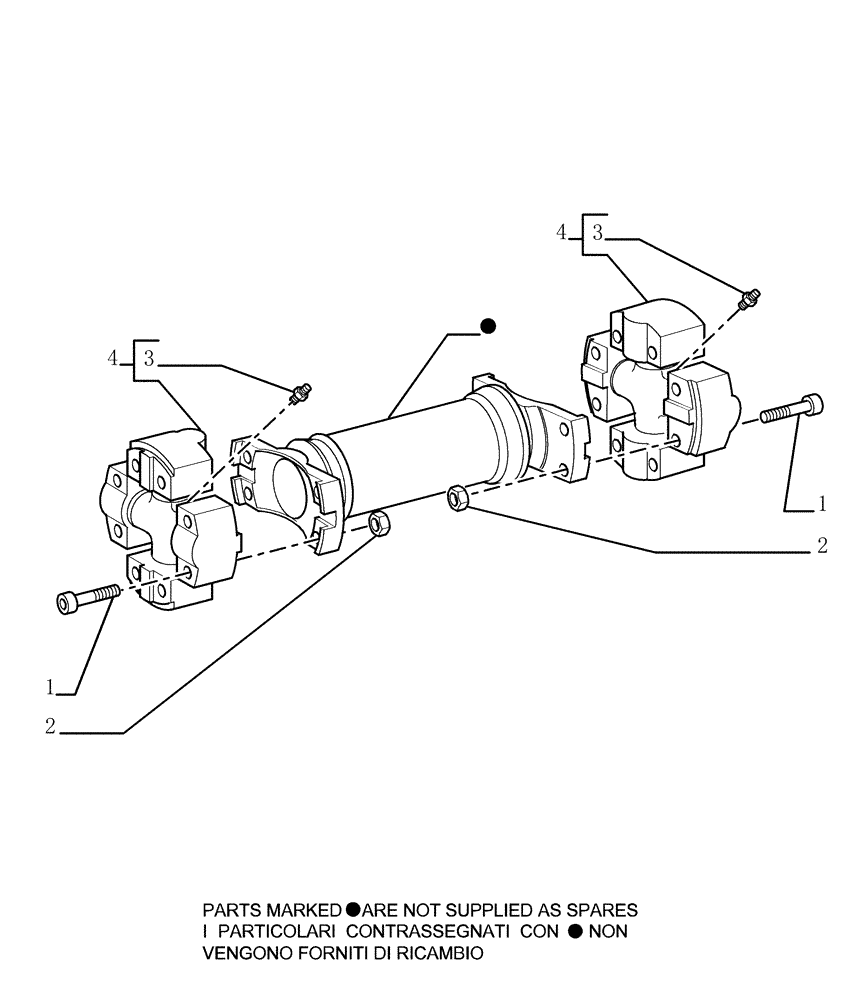 Схема запчастей Case 1850K LT - (1.204[02]) - DRIVE SHAFT - COMPONENTS (29) - HYDROSTATIC DRIVE