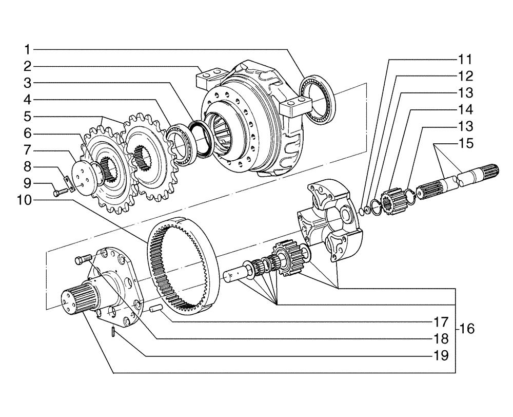 Схема запчастей Case 845B - (06-09[01]) - REAR AXLE (06) - POWER TRAIN