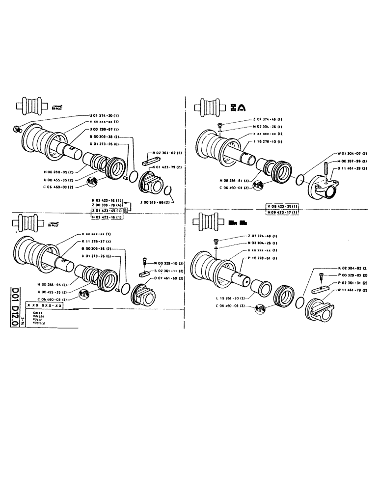 Схема запчастей Case GC120 - (043) - ROLLER 