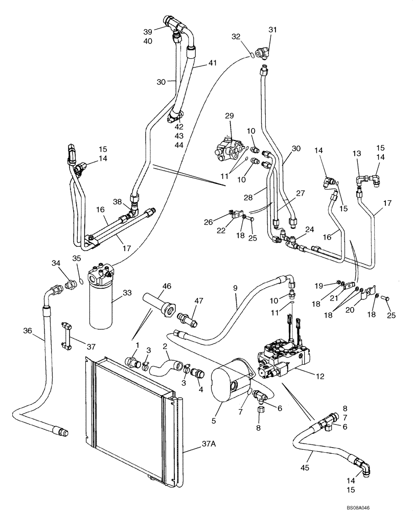 Схема запчастей Case 40XT - (06-02) - HYDROSTATICS - PUMP, SUPPLY AND RETURN (06) - POWER TRAIN